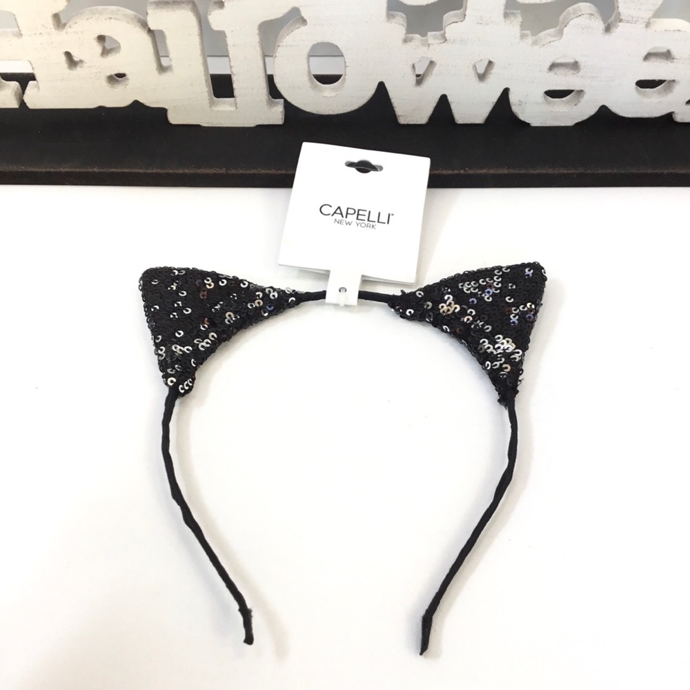CAPELLI Of New York Sequin Cat Ears Headband😻 - Picture 2 of 8